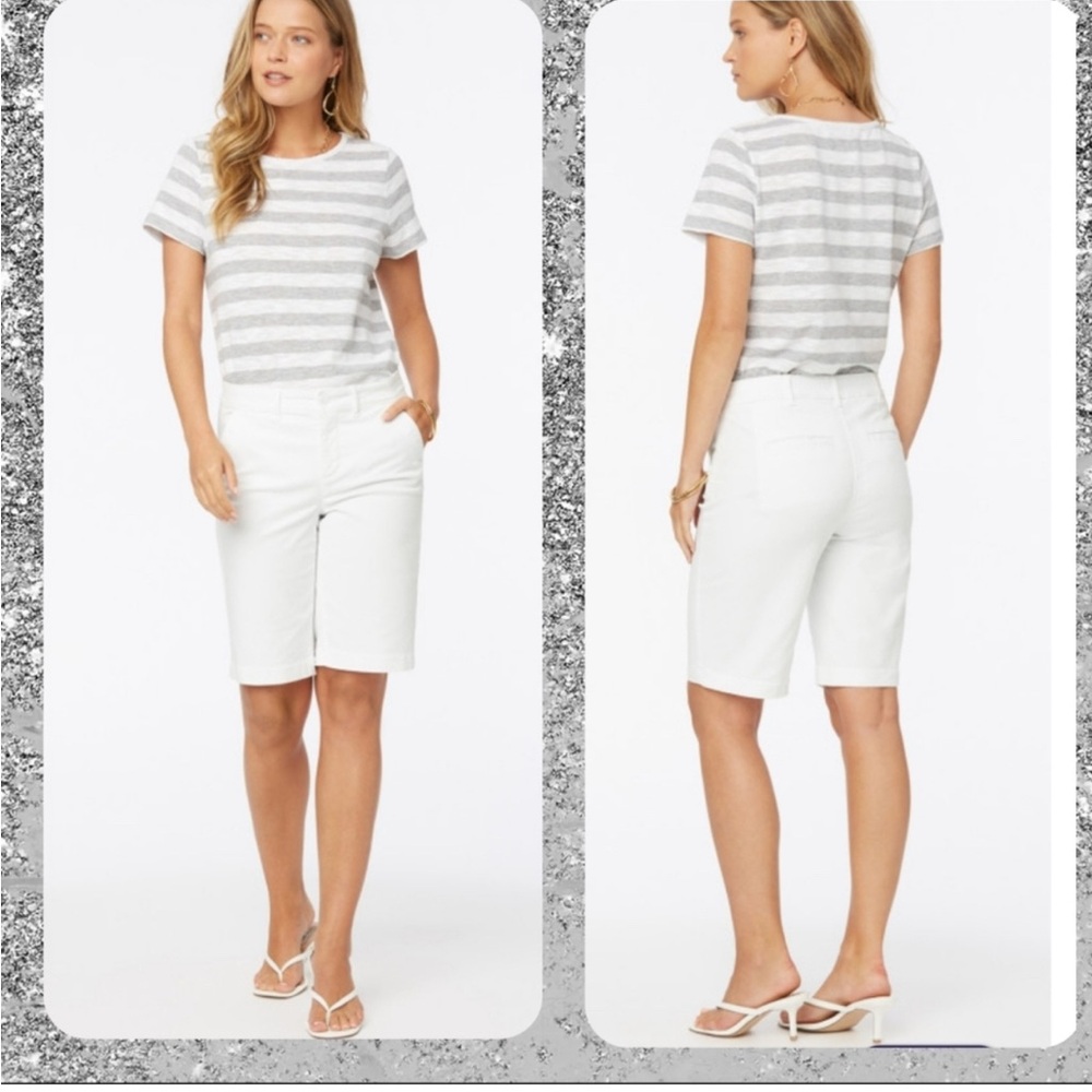 NYDJ Short/Bermuda Twill White Size 6